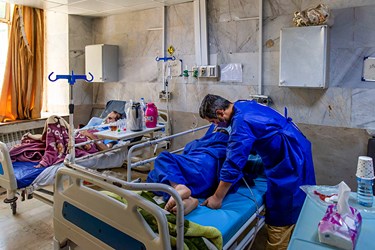 بستری بیماران کرونایی  در بخش بیماریهای عفونی بیمارستان  5 آذر گرگان