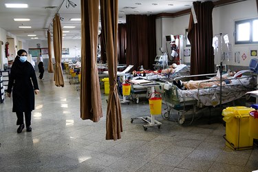 بخش آی سی یو بیمارستان طالقانی چالوس  که اختصاص به بیماران کرونایی دارد 