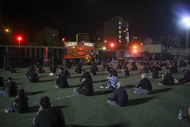 مراسم عزاداری شب عاشورا با رعایت پروتکل‌ها- استادیوم سرحدی بیرجند