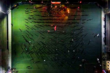 تصویر هوایی از مراسم عزاداری شب عاشورا - استادیوم سرحدی بیرجند