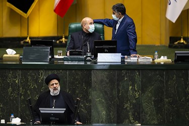 محمدباقر قالیباف رئیس مجلس شورای اسلامی در جلسه دفاع رئیس جمهور از برنامههای وزرای پیشنهادی در مجلس