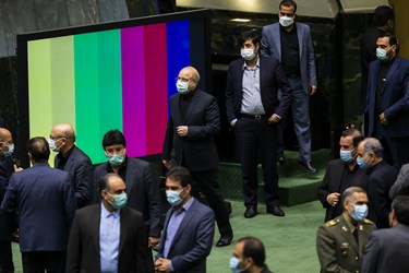 محمدباقر قالیباف رئیس مجلس شورای اسلامی در جلسه دفاع رئیس جمهور از برنامههای وزرای پیشنهادی در مجلس