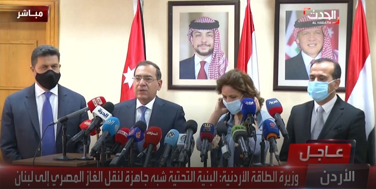 اردن، مصر، لبنان و سوریه درباره یک نقشه‌راه برای صادرات گاز مصر به لبنان به توافق رسیدند