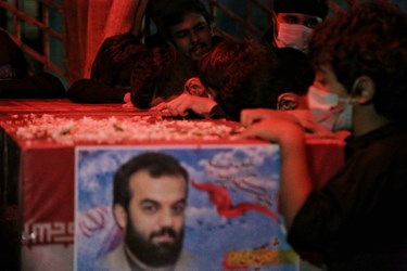 وداع با شهید کریمی، در معراج شهدای قزوین