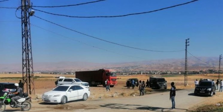 توقیف یک کامیون حاوی 20 تن نیترات آمونیوم در لبنان+فیلم
