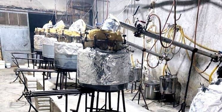 کشف آشپزخانه تولید مواد مخدر، متعلق به تروریست‌های فیلق الشام درسوریه