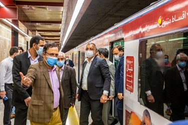 بازدید علیرضا زاکانی شهردار تهران از ایستگاه شهید رضایی در خط ۶ مترو تهران 