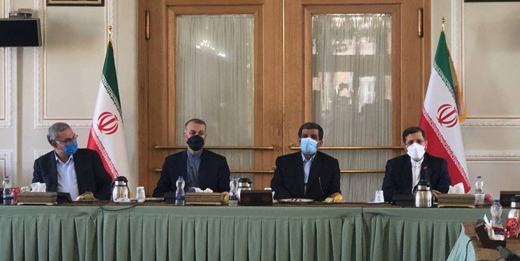 نشست مشترک امیرعبداللهیان، ضرغامی و عین‌اللهی در محل وزارت خارجه