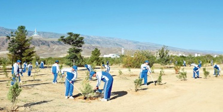 برگزاری کمپین درختکاری در ترکمنستان