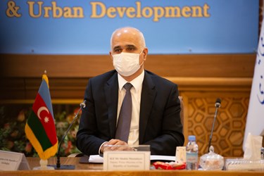 شاهین مصطفی یف معاون نخست وزیر آذربایجان در نشست خبری با وزیر راه شهر سازی 