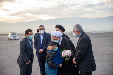 استقبال از حجت‌الاسلام  غلامحسین محسنی اژه‌ای رئیس قوه قضاییه  در فرودگاه گرگان