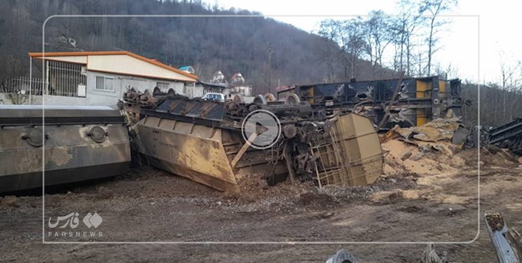 جزئیات جدید حادثه خارج شدن قطار باری از ریل در سوادکوه