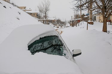 برف در ارتفاعات چالوس 