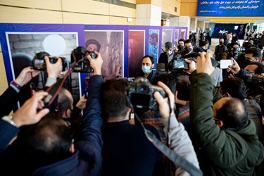 عکاسان خبری در حاشیه بازدید سخنگوی دولت از سومین روز چهلمین جشنواره فیلم فجر