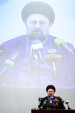 سخنرانی حجت الاسلام سید حسن خمینی  پس از پایان تجدید میثاق با آرمان های امام (ره) در جمع کارکنان وزارت امور خارجه