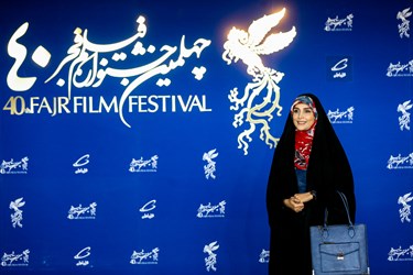 حضورمژده لواسانی مجری در هفتمین روز چهلمین جشنواره فیلم فجر