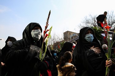 حضور مردم در تشییع پیکر شهید حسین فغانی / منطقه 17 تهران دو راهی قپان