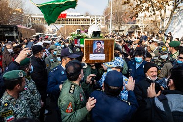 تشییع شهدای سقوط جنگنده اف - 5 آموزشی در تبریز /خیابان ارتش شمالی