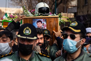 تشییع شهدای سقوط جنگنده اف - 5 آموزشی در تبریز /خیابان ارتش شمالی