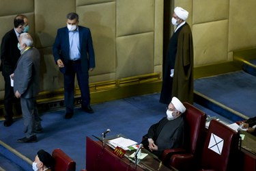 حسن روحانی عضو مجلس خبرگان رهبری در نهمین اجلاسیه رسمی مجلس خبرگان رهبری