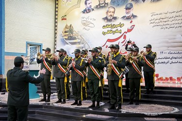 اجرای سرود ملی جمهوری اسلامی ایران در ابتدای این مراسم