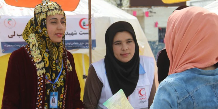 خدمات بشردوستانه جوانان هلال احمر گلستان در نوروزی 1401