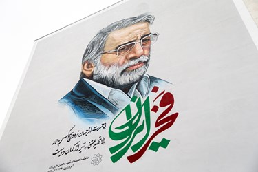 دیوارنگاره دانشمند شهید محسن فخری‌زاده