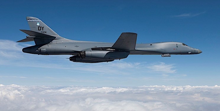 آتش گرفتن «بمب افکن بی-1 لنسر» نیروی هوایی آمریکا