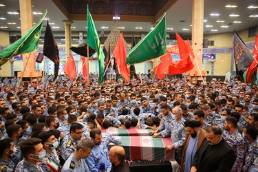 مراسم استقبال از شهید گمنام توسط دانشجویان افسری دانشگاه علوم هوایی شهید ستاری 
