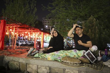 احیای شب بیست و سوم در بوستان کوهسنگی مشهد