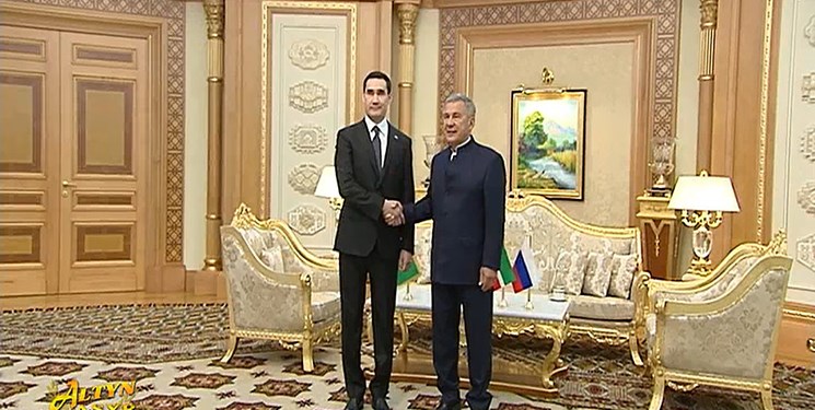 چشم انداز همکاری‌های دوجانبه محور دیدار روسای جمهور ترکمنستان و تاتارستان
