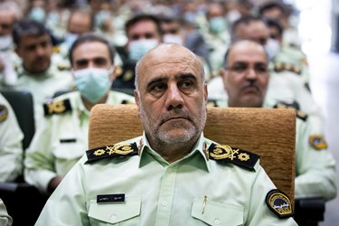 سردار حسین رحیمی،رئیس پلیس تهران بزرگ در مراسم تودیع و معارفه رئیس پلیس آگاهی تهران بزرگ