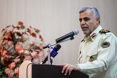  سردار محمد قنبری رئیس پلیس آگاهی در مراسم تودیع و معارفه رئیس پلیس آگاهی تهران بزرگ