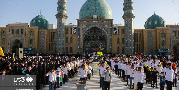 «سلام فرمانده» نونهالان افغانستانی در مسجد جمکران