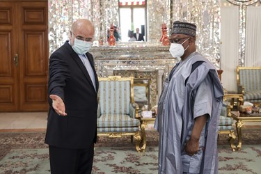 دیدار زبیرو دادا وزیر مشاور در امور خارجه نیجریه با محمدباقر قالیباف رئیس مجلس شورای اسلامی