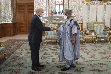 دیدار زبیرو دادا وزیر مشاور در امور خارجه نیجریه با محمدباقر قالیباف رئیس مجلس شورای اسلامی