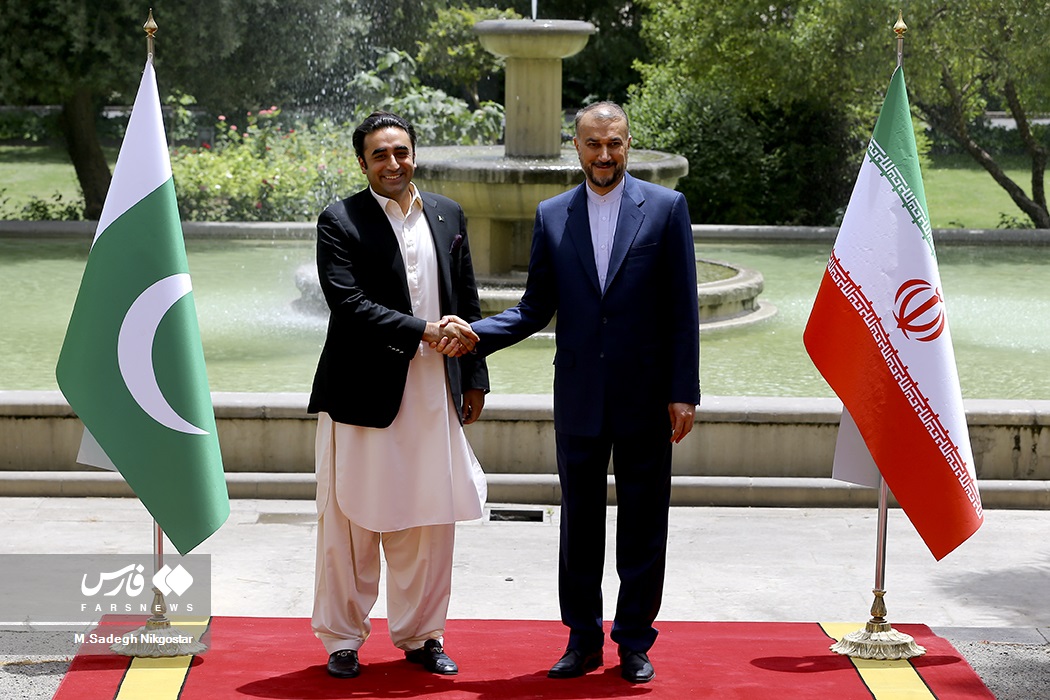 استقبال حسین امیرعبداللهیان وزیر امور خارجه از بلاول بوتو زرداری وزیر خارجه پاکستان 