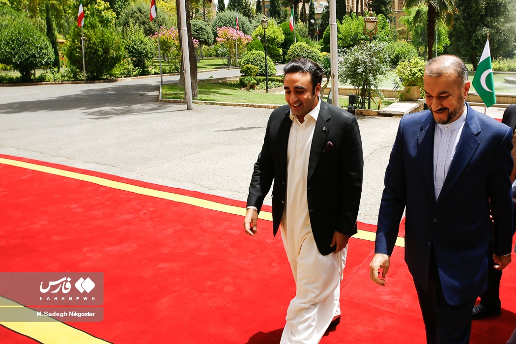 استقبال حسین امیرعبداللهیان وزیر امور خارجه از بلاول بوتو زرداری وزیر خارجه پاکستان 
