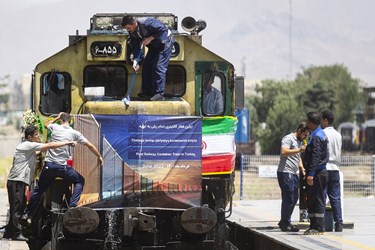 آیین افتتاح خط ترانزیت ریلی قزاقستان به ترکیه از مسیر ایران