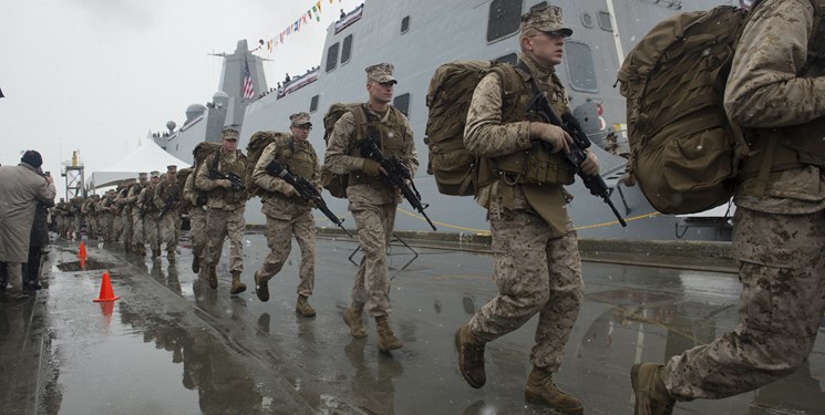 ورود نیروهای نظامی آمریکا و انگلیس به بندر «نشطون» یمن