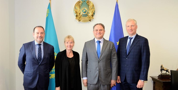 افزایش همکاری‌های ترانزیتی محور مذاکرات مقامات قزاقستان و اتحادیه اروپا