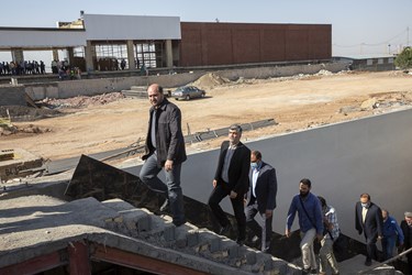 محسن منصوری، استاندار تهران در بازدید از روند ساخت ایستگاه مترو پرند