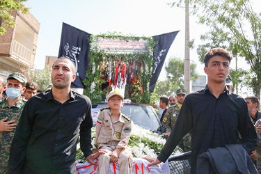 مراسم تشییع شهید مدافع وطن مهدی محمدی نسب در شهراقبالیه 