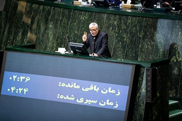 حمید سجادی وزیر ورزش و جوانان در صحن علنی مجلس شورای اسلامی