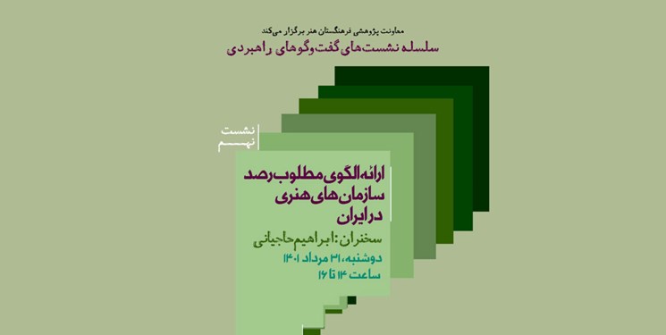 نشست تخصصی «ارائه الگوی مطلوب رصد سازمان‌های هنری در ایران» برگزار می‌شود