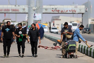  پذیرایی از زائران اربعین در مرز چذابه