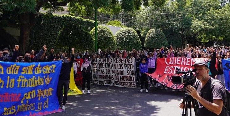 تظاهرات مقابل سفارت رژیم صهیونیستی در مکزیکوسیتی