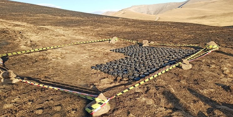 کشف «صد‌ها قبضه مین» در مناطق آزاد شده در جمهوری آذربایجان