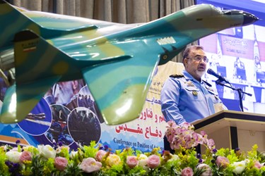  سخنرانی امیر سرتیپ حمید واحدی فرمانده نیروی هوایی ارتش در همایش جایگاه علم و فناوری هوایی در دفاع مقدس