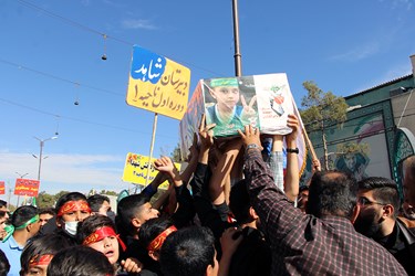 آئین تشییع دانش‌آموز شهید در«کرمان»